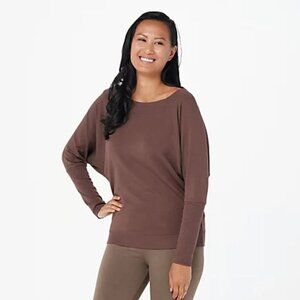 NEW Zuda Brown Z-Knit Pullover with Rib Detail